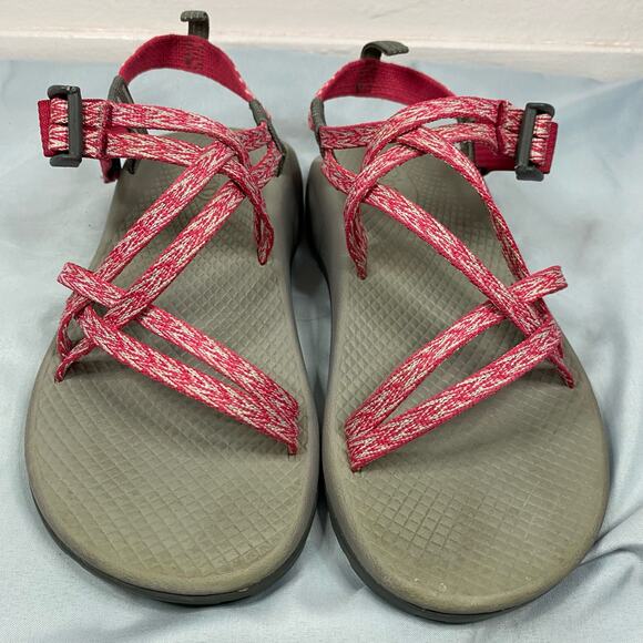 Chaco J180014: ZX1 Big kids Ecotread Rend Pink Sandal Rend Pink Size 5 - Picture 3 of 7